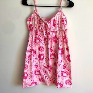 Lilly Pulitzer pink cotton floral dress